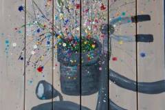 bloemen in fiets