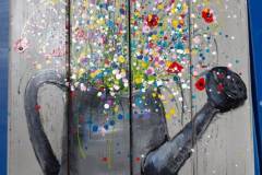 bloemen in gieter